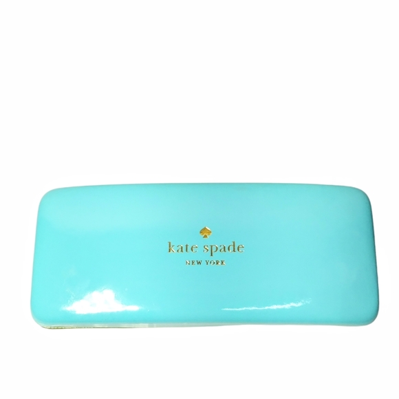 Kate Spade Blue Green Eyeglass Colorblock Clam Shell Hard Sunglass Case - Picture 2 of 6